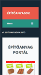 Mobile Screenshot of epitoanyagok.info